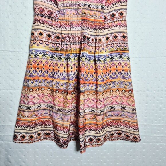 Rabbit Petite Women's Boho Colorful Sleeveless  Dress Size 10 - Picture 6 of 12